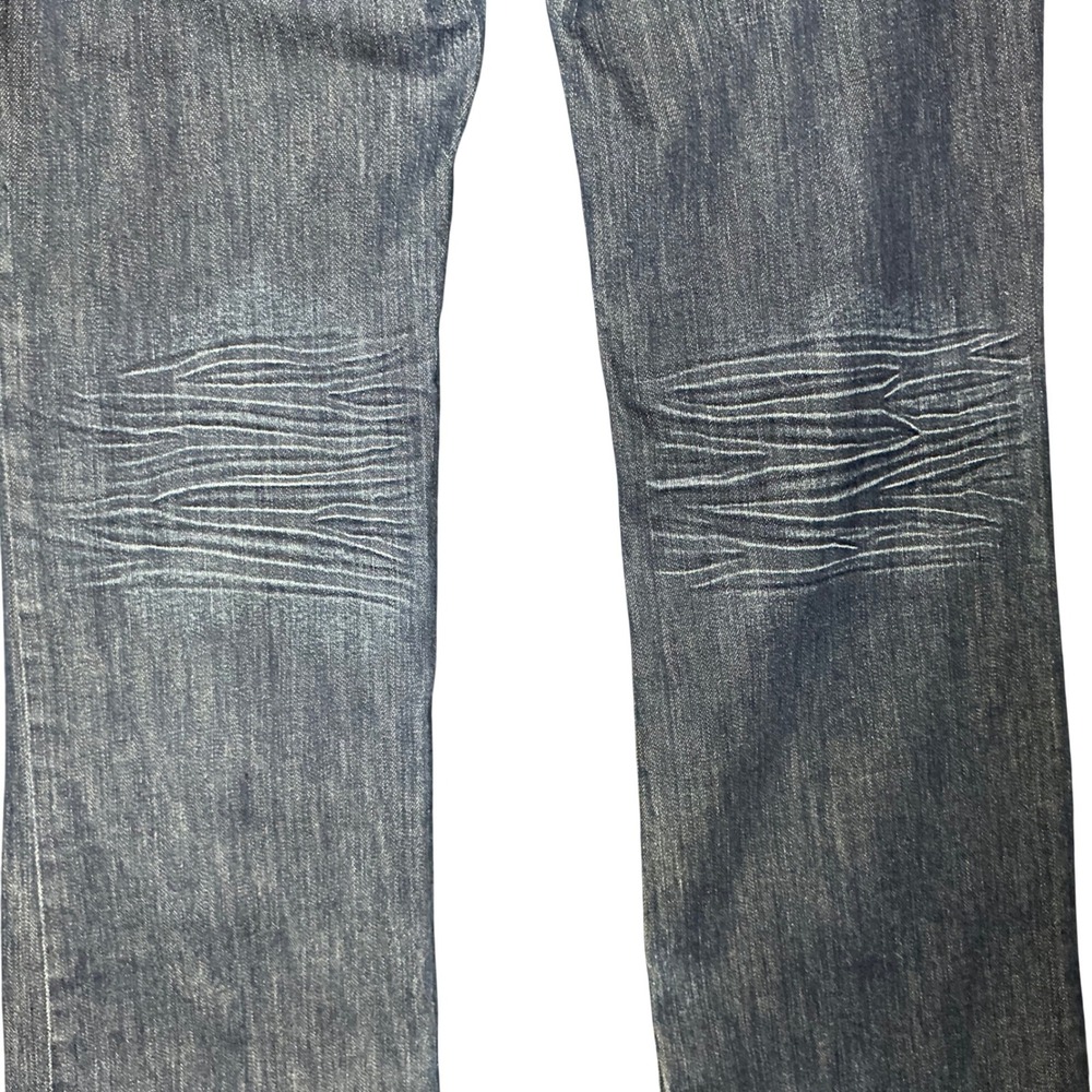 Allen B. by Allen Schwartz Women Dark Wash Whiskered Bootcut Y2K Jeans Size 12 - Picture 5 of 12